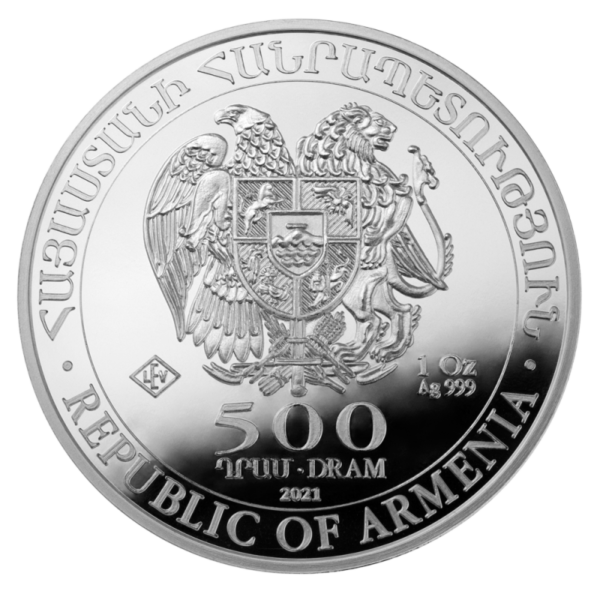 1 oz Noah's Ark Silver Coin (2021)(Back)