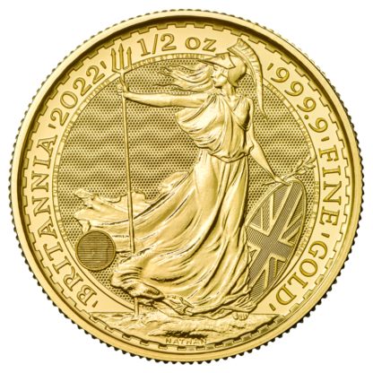1/2 oz Britannia Gold Coin (2022)(Front)