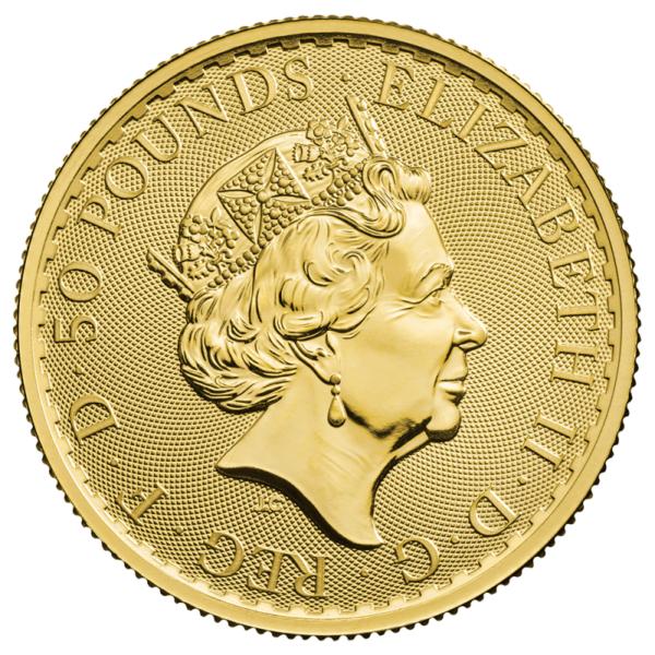 1/2 oz Britannia Gold Coin (2022)(Back)