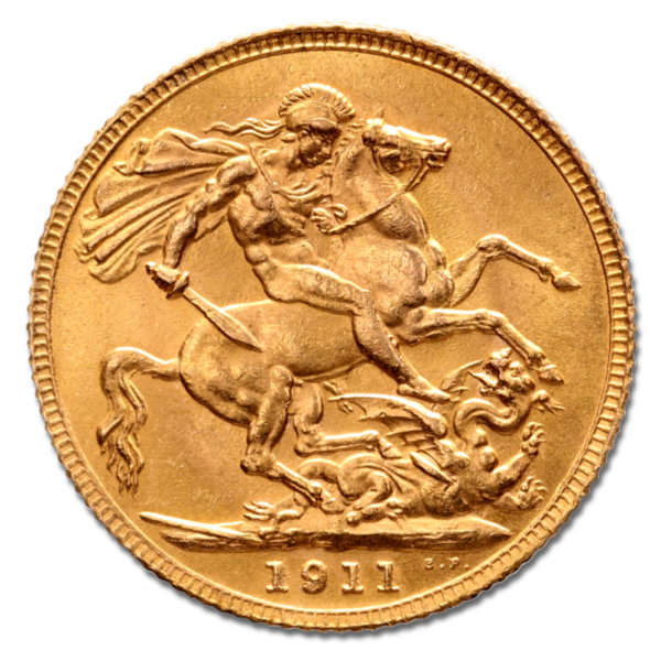 Full Sovereign Georg V, Gold, 1911-1932(Back)