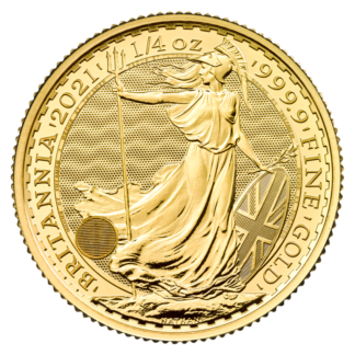1/4 oz Britannia Gold Coin (2022)(Front)
