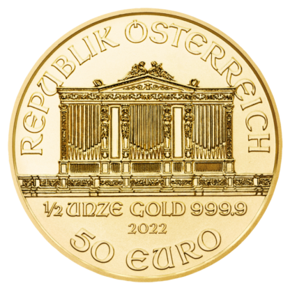 1/2 oz Vienna Philharmonic Gold Coin | 2022(Back)