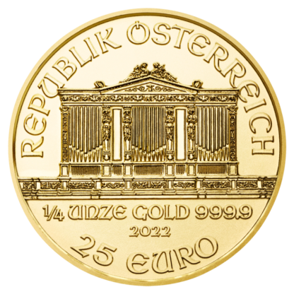 1/4 oz Vienna Philharmonic Gold Coin | 2022(Back)