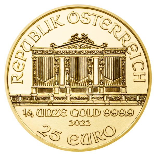 1/4 oz Vienna Philharmonic Gold Coin | 2022(Back)