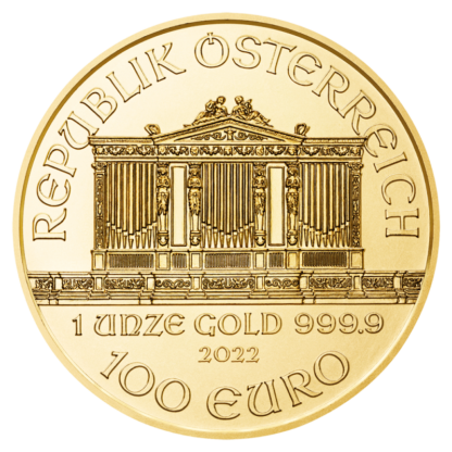 1 oz Vienna Philharmonic Gold Coin | 2022(Back)