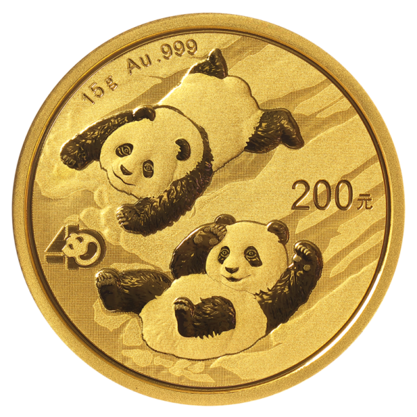 15g China Panda Gold Coin | 2022(Front)