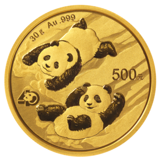 30g China Panda Gold Coin | 2022(Front)