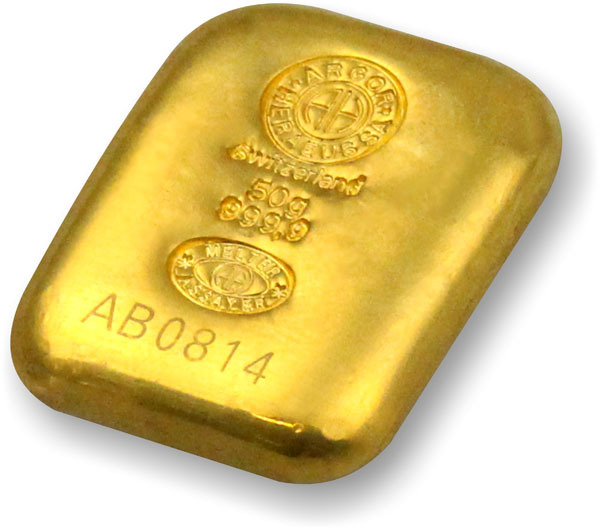 50g Gold Bar | Argor-Heraeus | Casted(Back)