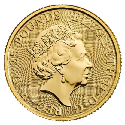 1/4 oz Tudor Beasts The Lion of England Gold Coin | 2022(Back)