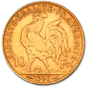 10 French Francs Marianne Rooster Gold Coin (1899-1914)(Front)