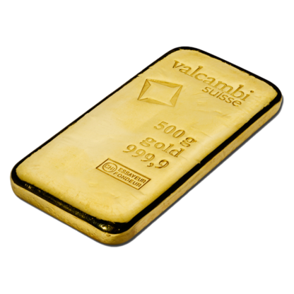 500g Gold Bar | Valcambi | Casted(Back)