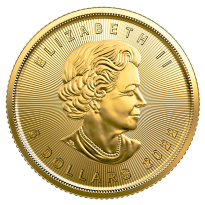 1/10 oz Maple Leaf Gold Coin | 2022(Back)
