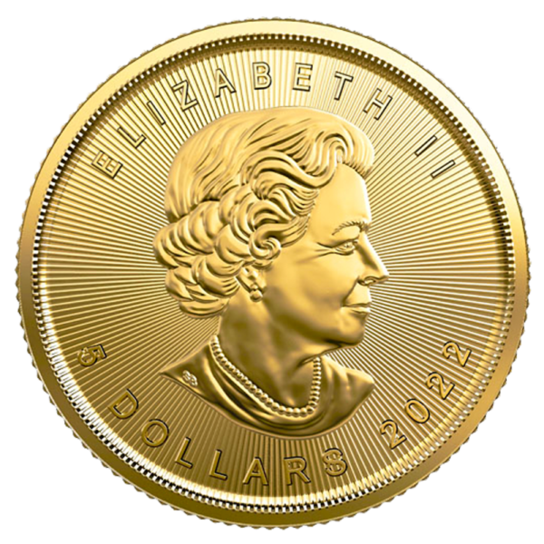 1/10 oz Maple Leaf Gold Coin | 2022(Back)