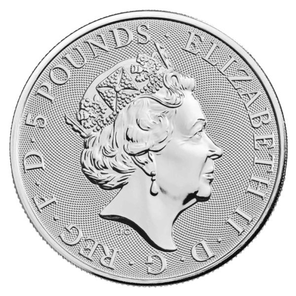 2 oz Tudor Beasts The Lion of England Silver Coin | 2022(Back)