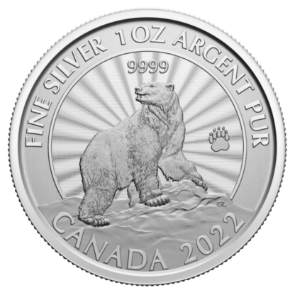 1 oz Majestic Polar Bear Silver Coin | 2022(Front)
