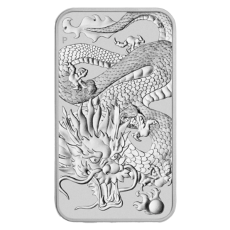 1 oz Dragon Rectangular Silver Coin | 2022(Front)