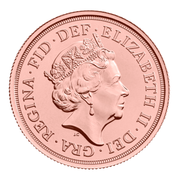 Double Sovereign Elizabeth II Gold Coin | 2022(Back)