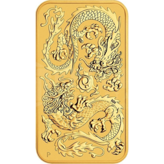 1 oz Dragon Rectangular Gold Coin(Front)