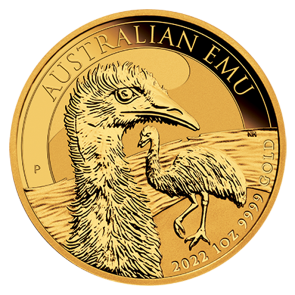 1 oz Perth Mint Emu Gold Coin | 2022(Front)