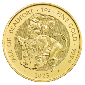1 oz Tudor Beasts Yale of Beaufort Gold Coin | 2023(Front)