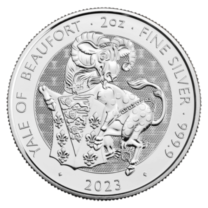 2 oz Tudor Beasts Yale of Beaufort Silver Coin | 2023(Front)
