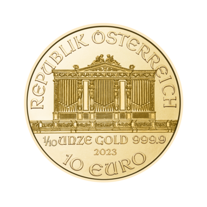 1/10 oz Vienna Philharmonic Gold Coin | 2023(Back)