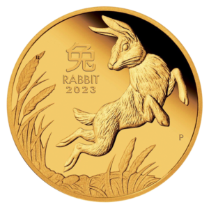 1/4 oz Lunar III Rabbit | Gold | 2023(Front)