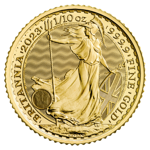 1/10 oz Britannia Charles III Gold Coin | 2023(Back)