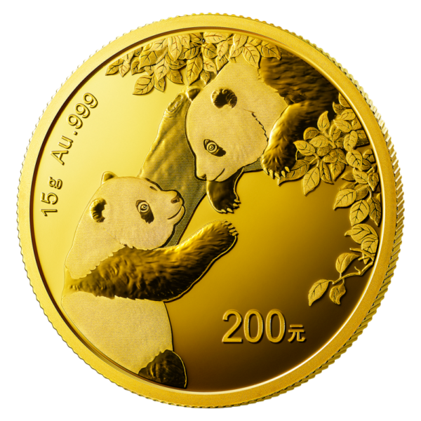 15g China Panda Gold Coin | 2023(Front)