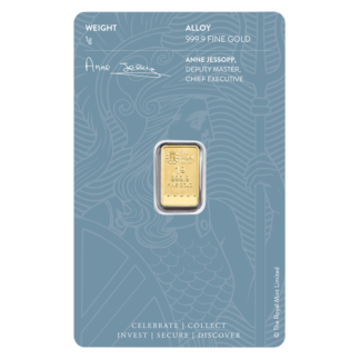 1g Britannia Gold Bar | Royal Mint(Front)