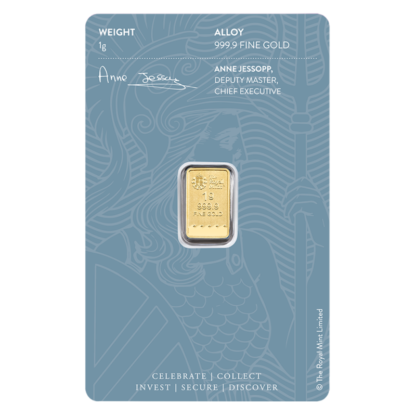 1g Britannia Gold Bar | Royal Mint(Front)