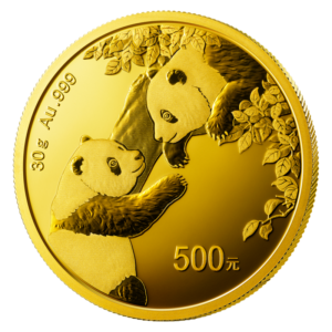 30g China Panda Gold Coin | 2023(Front)