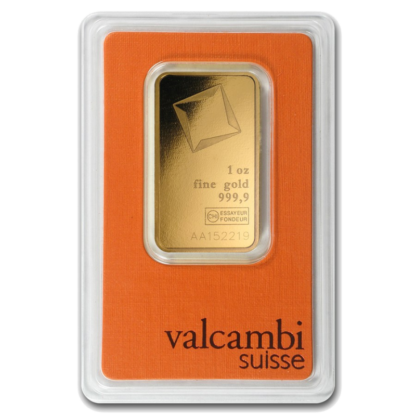 1 oz Gold Bar | Valcambi(Front)