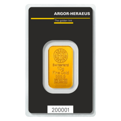 10g Gold Bar | Argor Heraeus(Front)