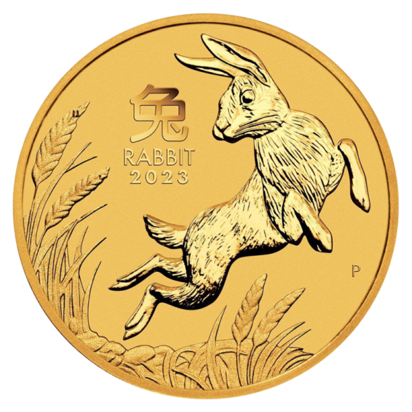 1/2 oz Lunar III Rabbit | Gold | 2023(Front)