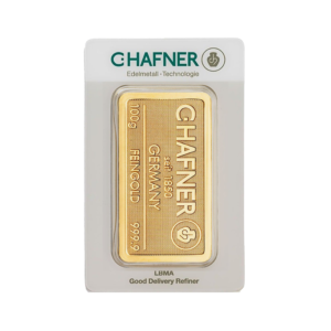 100g Gold Bar | C.Hafner(Front)