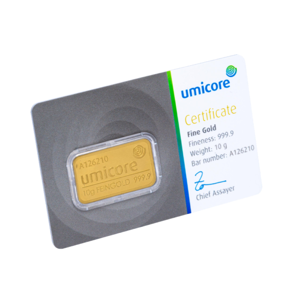 10g Gold Bar | Umicore(Front)