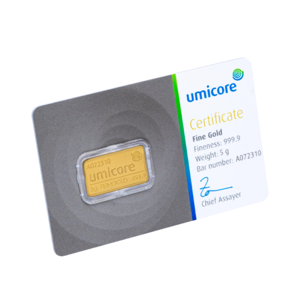 5g Gold Bar | Umicore(Front)