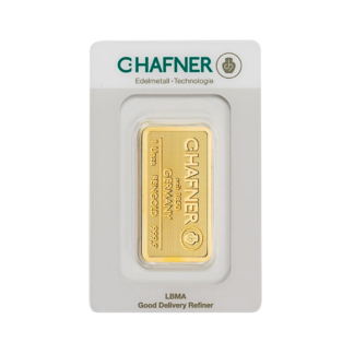 1 oz Gold Bar | C.Hafner(Front)