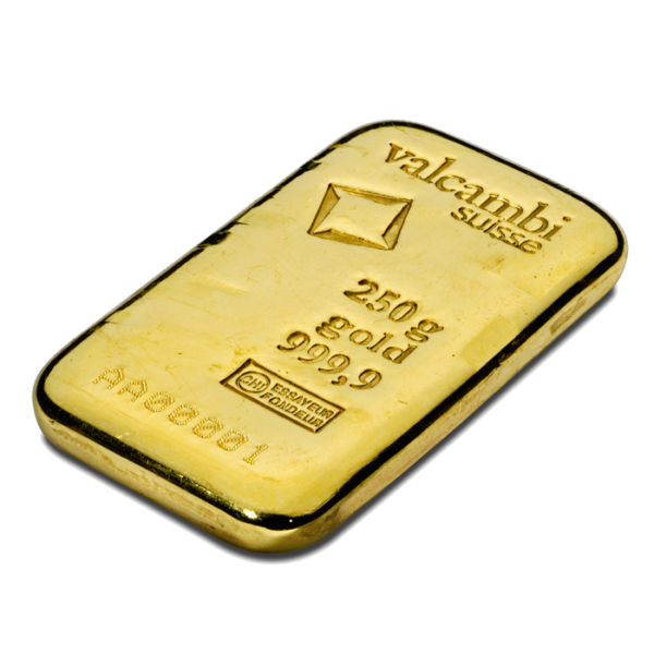 250g Gold Bar | Casted | Valcambi(Back)