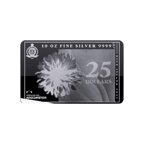 10 troy ounce Silver Bar Coinbar Silvernote 2023(Front)