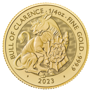 1/4 oz Tudor Beasts The Bull of Clarence Gold Coin | 2023(Front)
