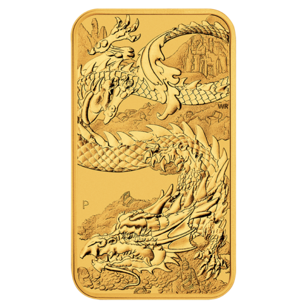 1 oz Dragon Rectangular Gold Coin | 2023(Front)
