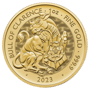 1 oz Tudor Beasts The Bull of Clarence Gold Coin | 2023(Front)