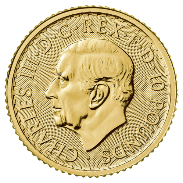 1/10 oz Britannia Charles III Gold Coin | 2024(Back)