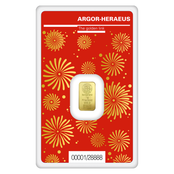 1g Gold Bar | Argor-Heraeus | Year Of The Dragon | 2024(Back)