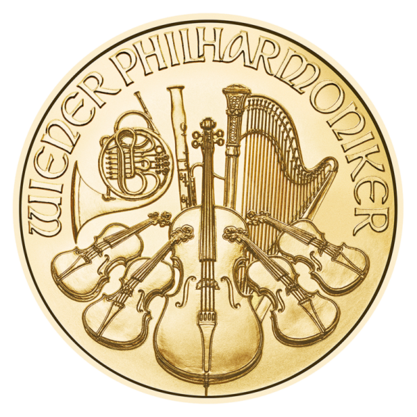 1/10 oz Vienna Philharmonic Gold Coin | 2024(Front)
