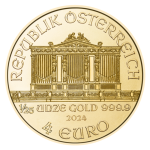 1/25 oz Vienna Philharmonic Gold Coin | 2024(Front)
