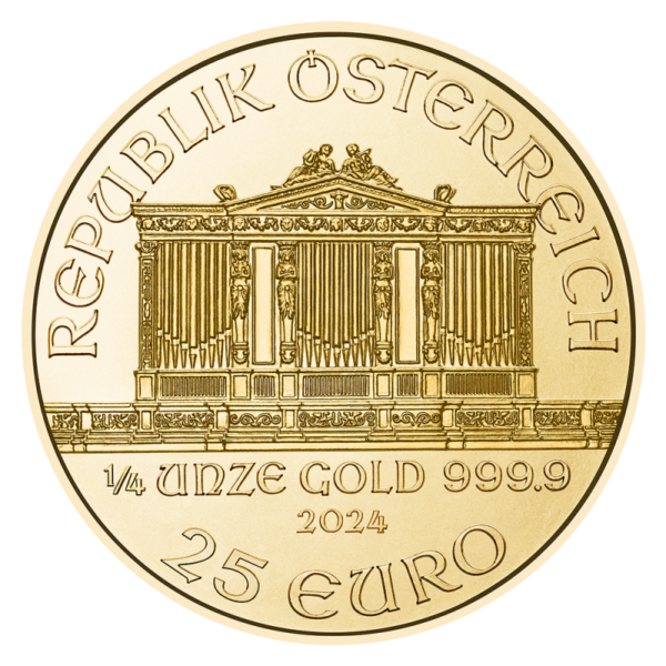 1/4 oz Vienna Philharmonic Gold Coin | 2024(Back)