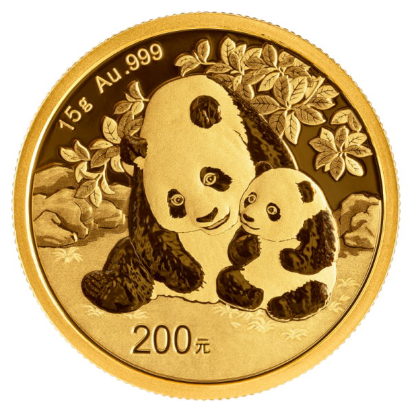15g China Panda Gold Coin | 2024(Front)